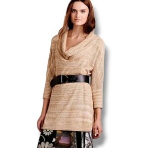Y2k cowl neck sweater XS fairycore Whimsygoth Anthropologie x Field & Flower Tan
